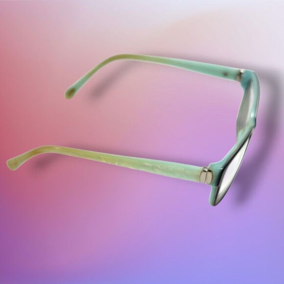 Tiffany Co 1837 Eyeglass Frames Black Aqua Made in Italy w Case Authentic RX TCO main image 8